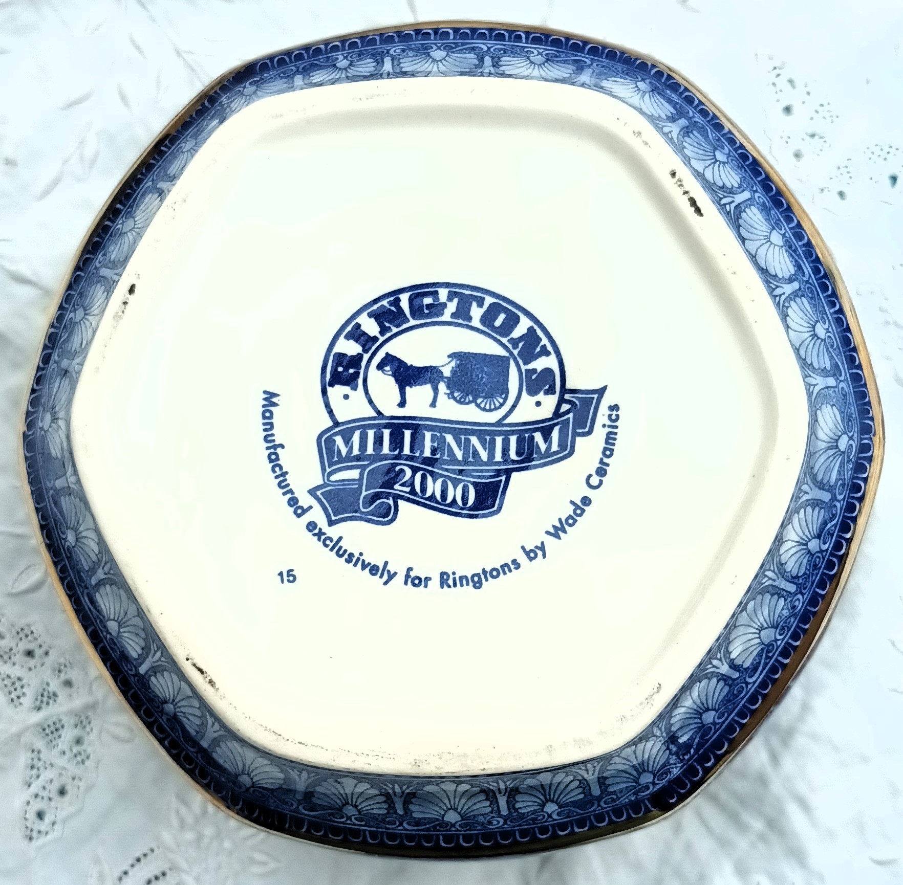 Wade / Ringtons Blue & White Millenium 2000 Tea Caddy Miscellaneous 12